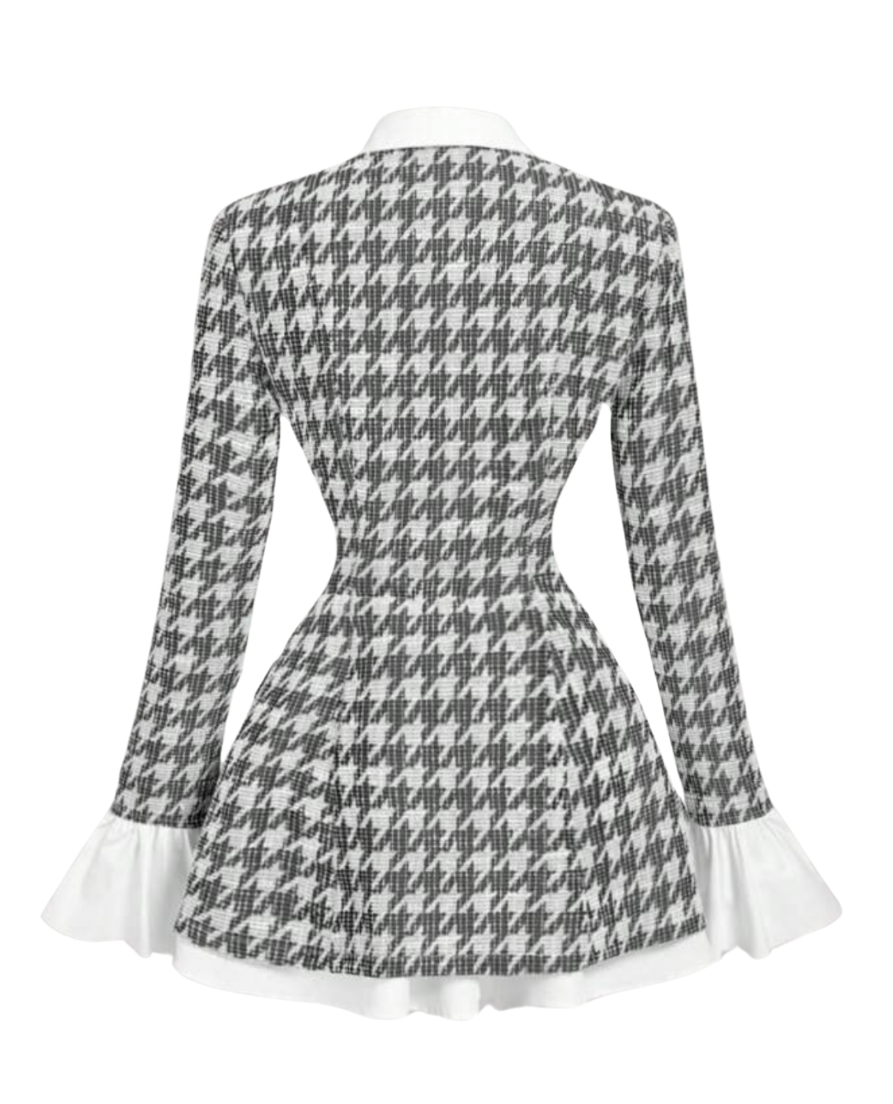 Houndstooth Hottie Mini Dress - Black/White