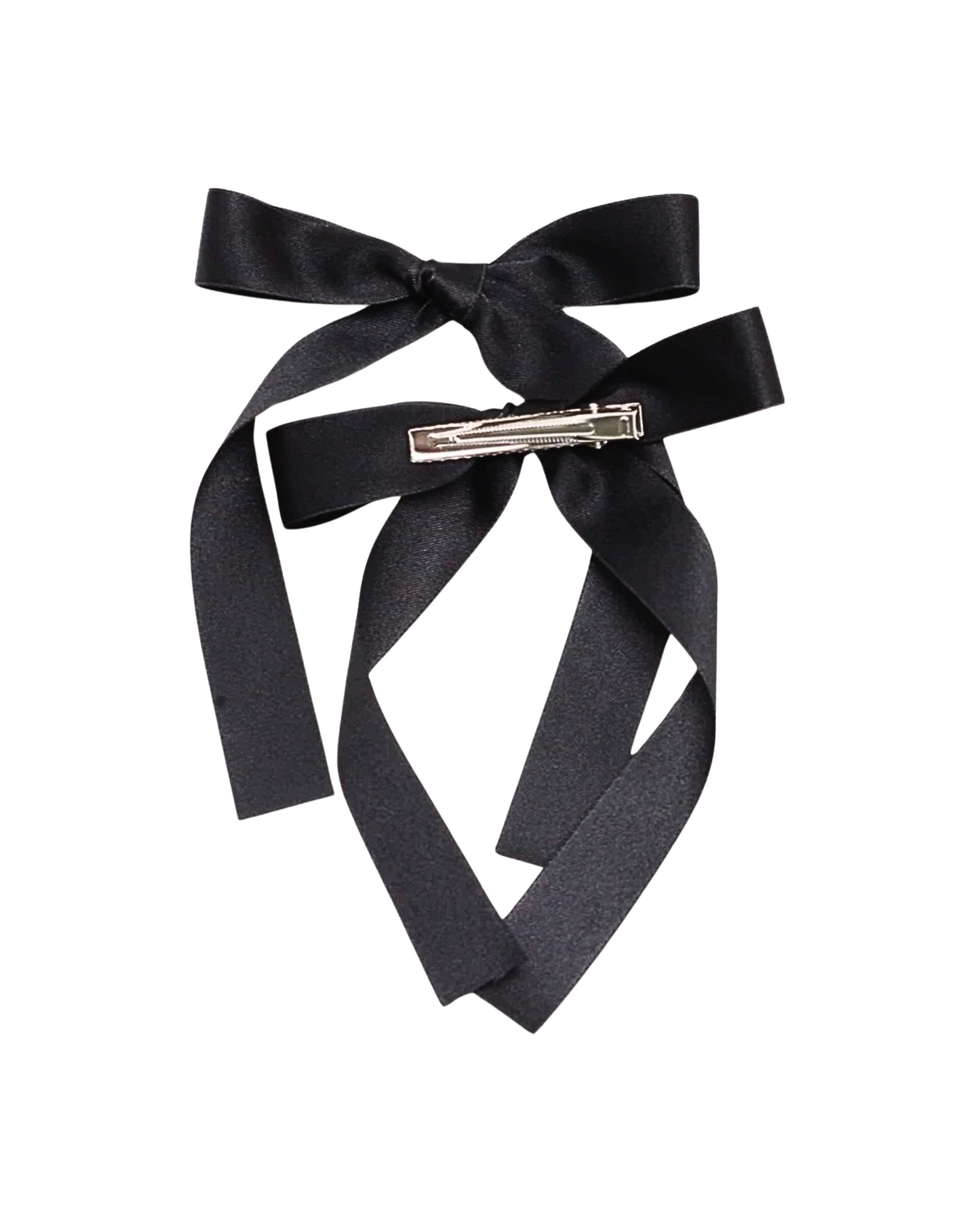 Bow Down Hair Clips - Black