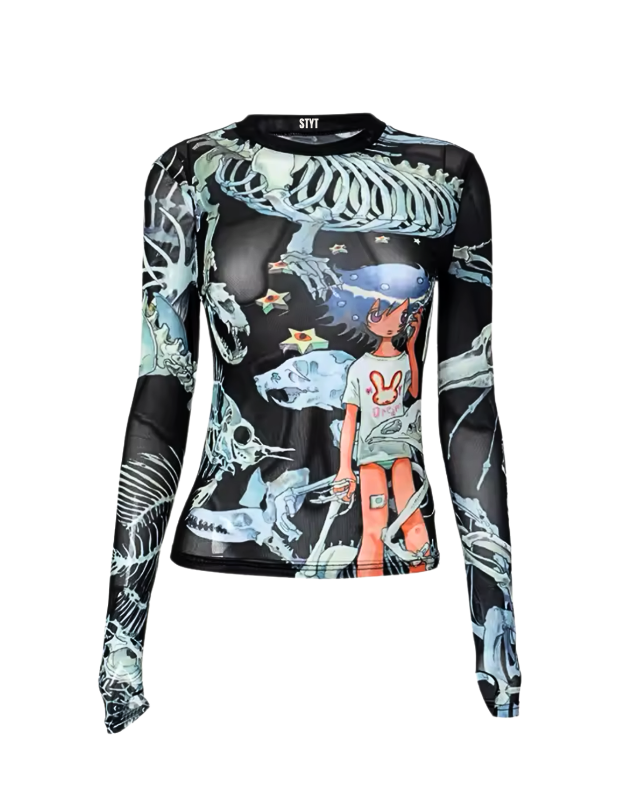 Another Realm Mesh Top - Black