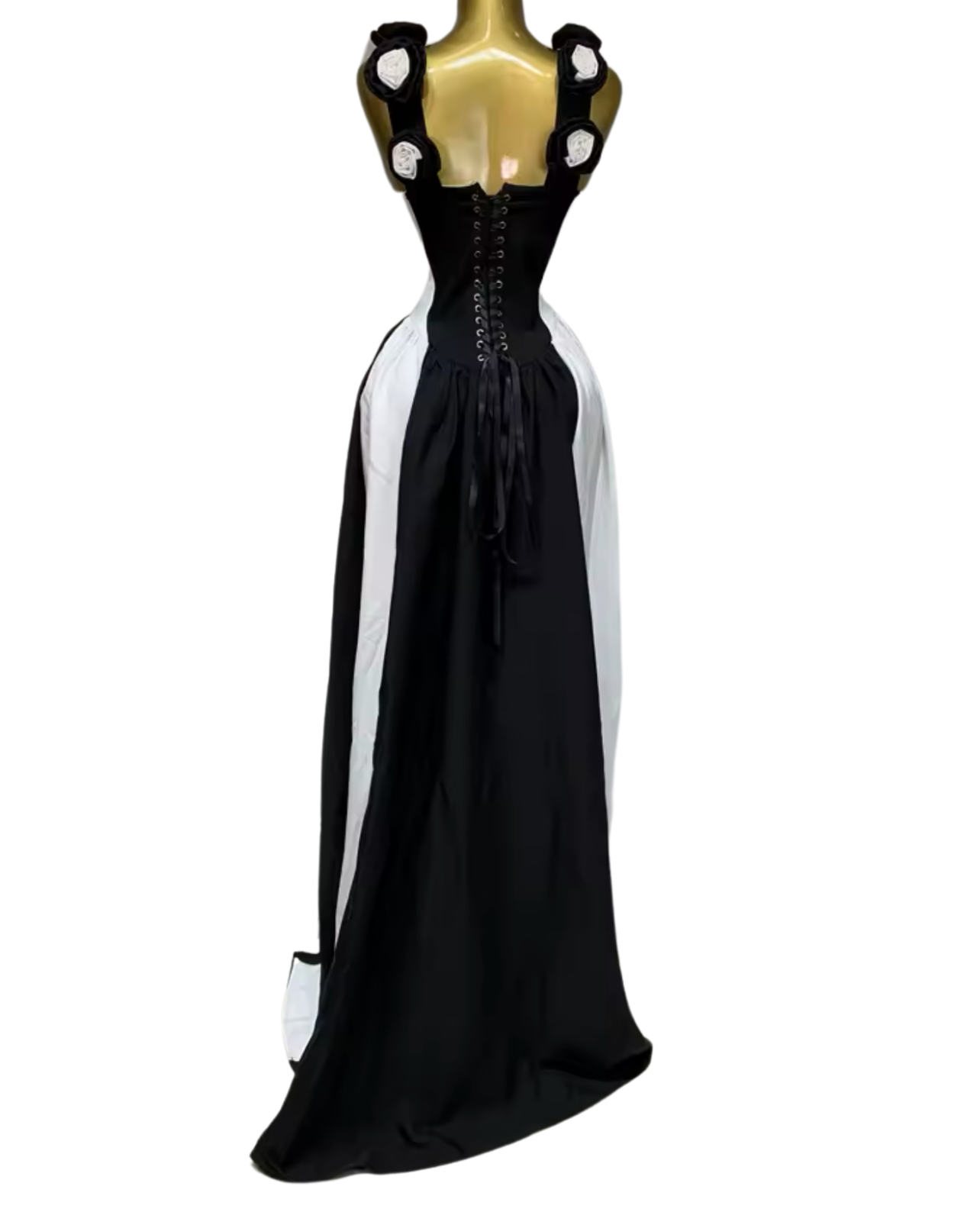 Illusions Maxi Dress - Black/White