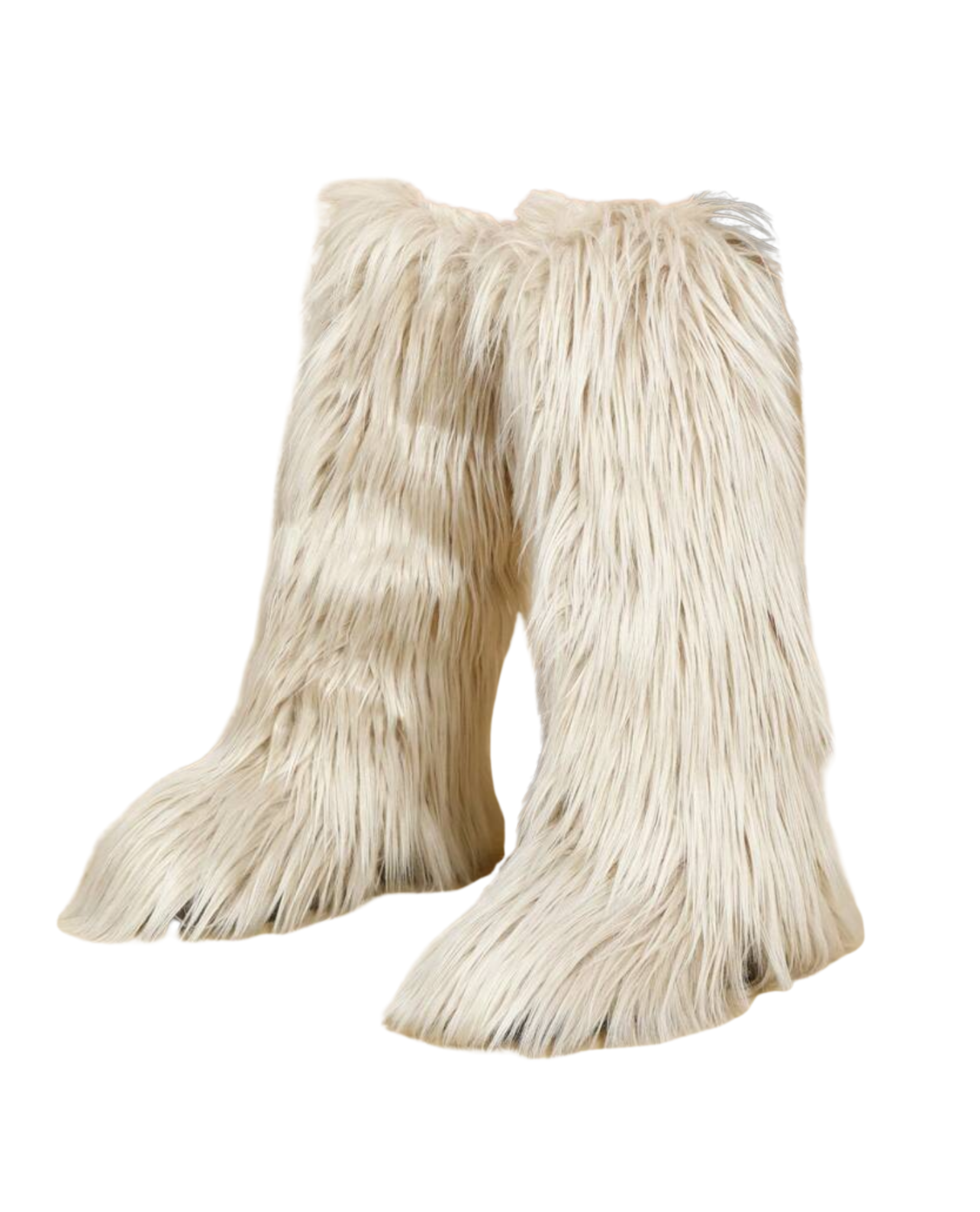 Arctic Vegan Fur Boots - Cream