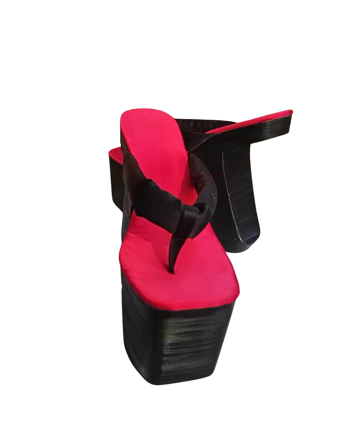 Cut Up Platform Heel - Black