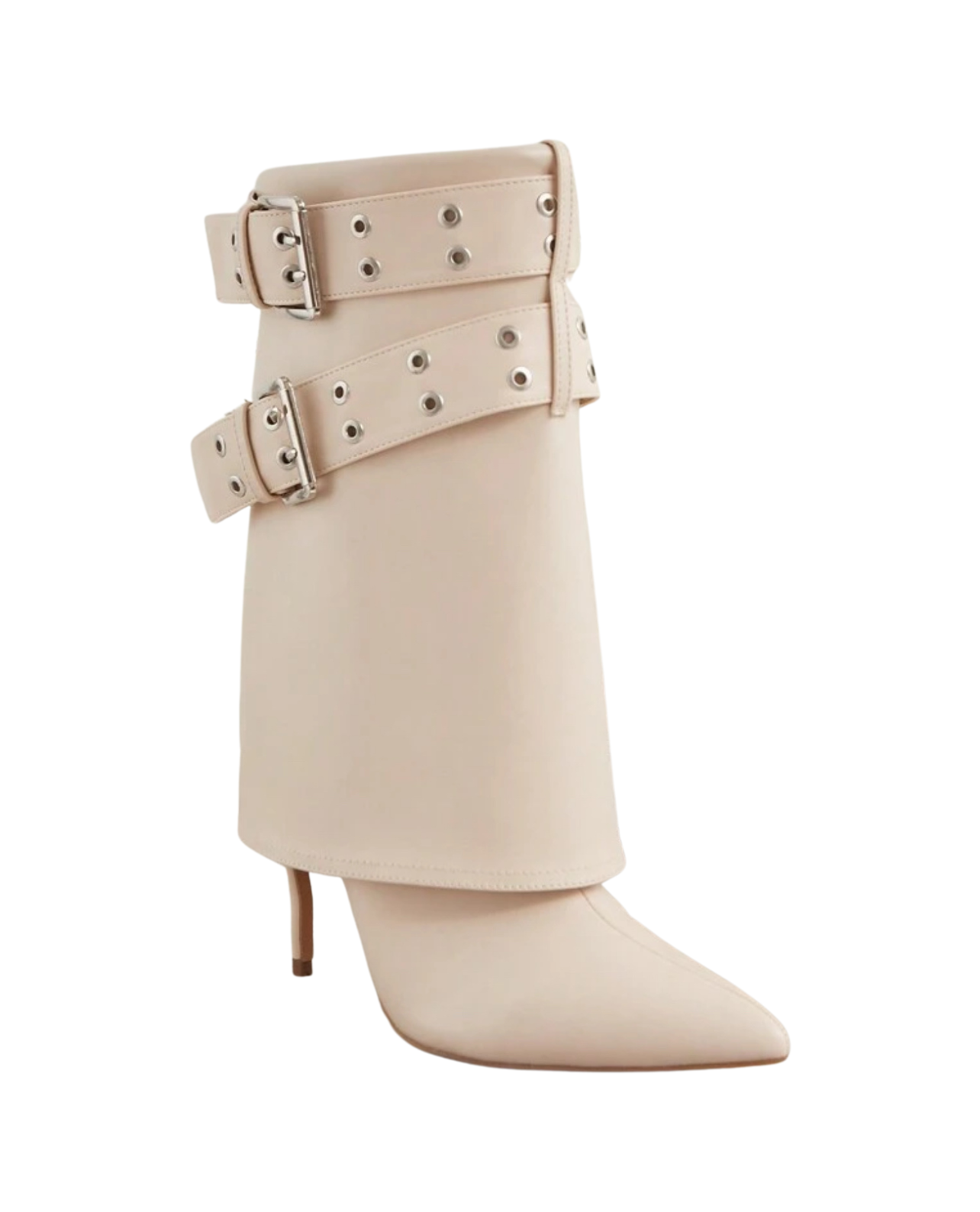 Leader Vegan Leather Boots - Beige