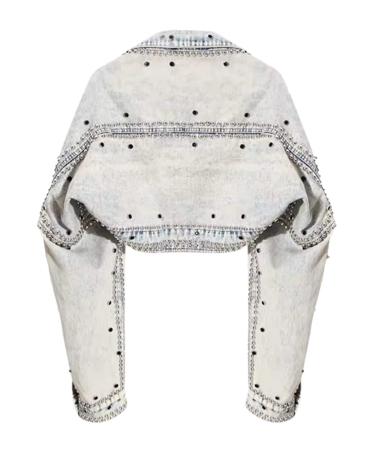 Make it Complicated Studded Denim Jacket - Light Wash