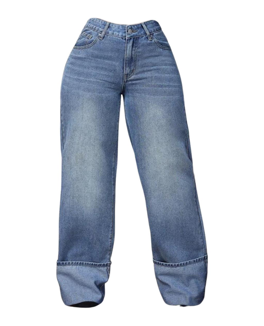 Casual Cutie Oversized Jeans - Light Blue