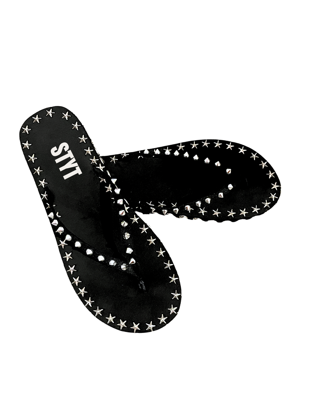 Starstruck Studded Flip Flops - Black