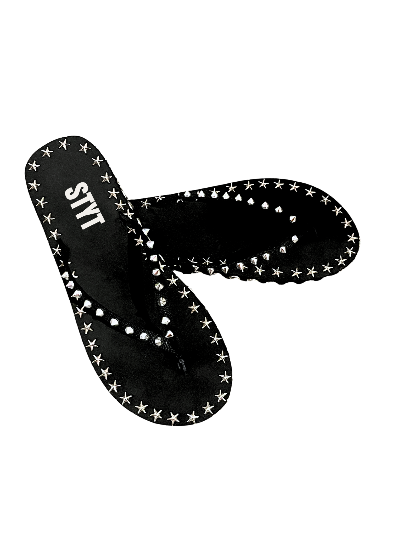 Starstruck Studded Flip Flops - Black