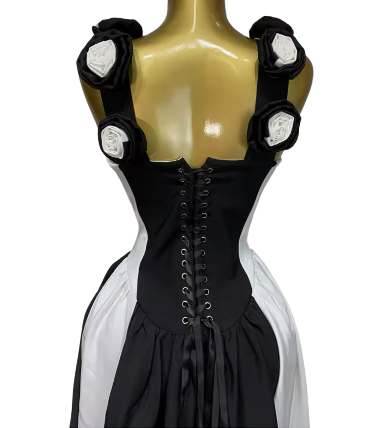 Illusions Maxi Dress - Black/White