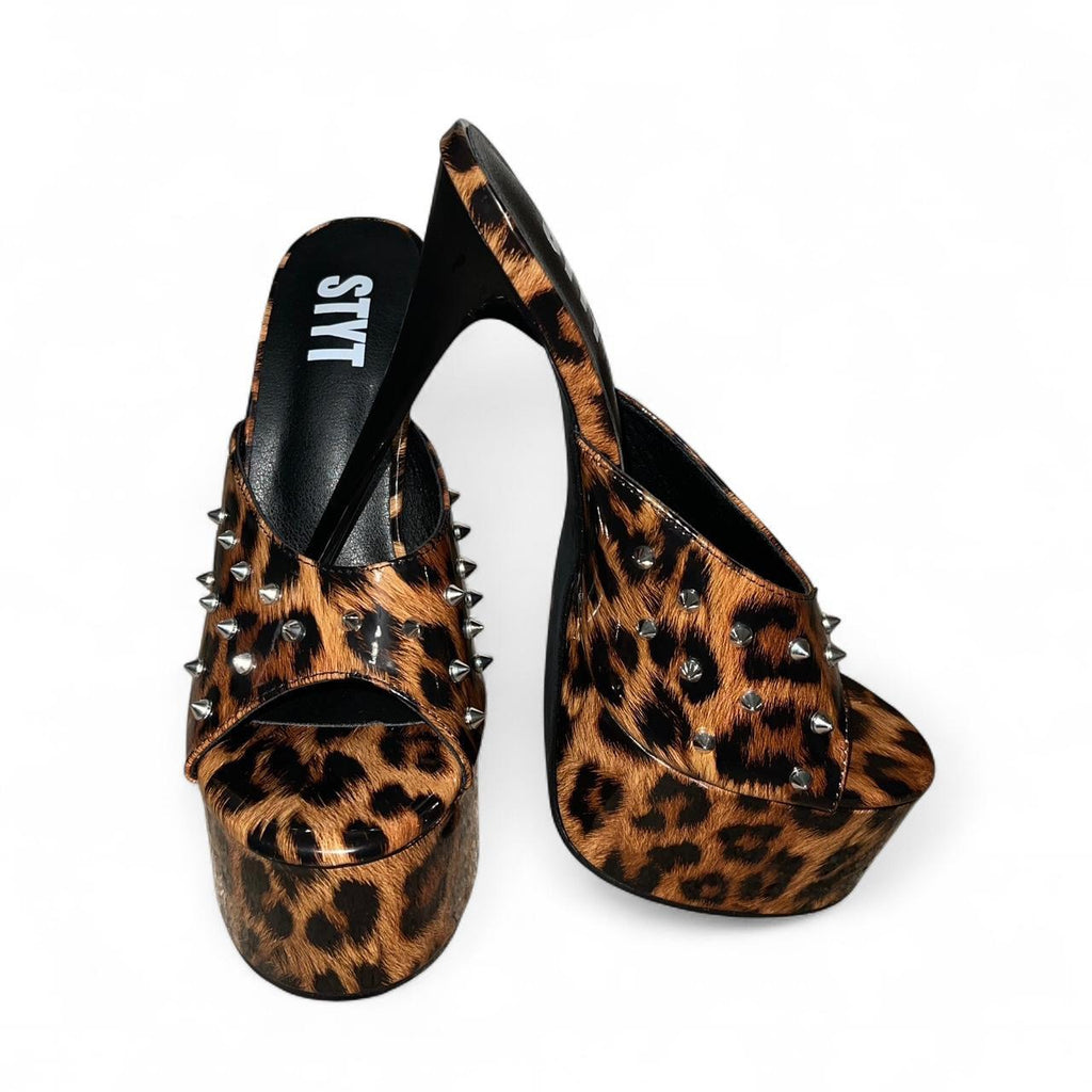 Primal Leopard Platform Heels - Brown