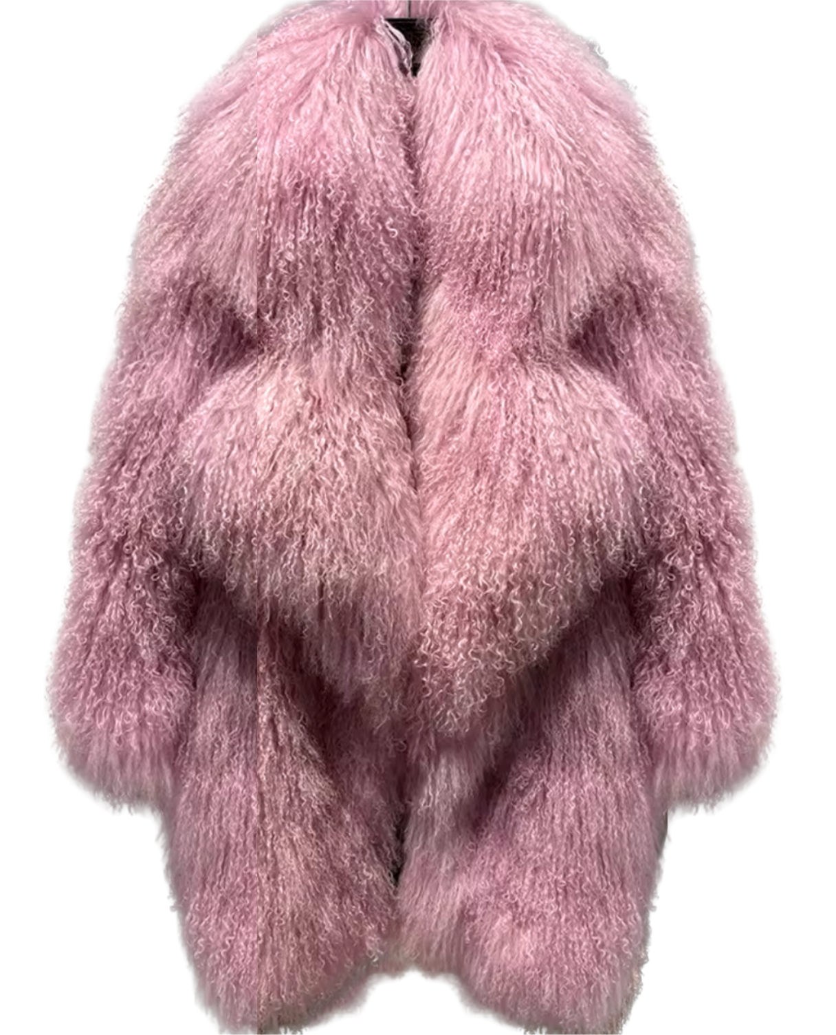 Bliss Oversized Mongolian Coat - Blush Pink