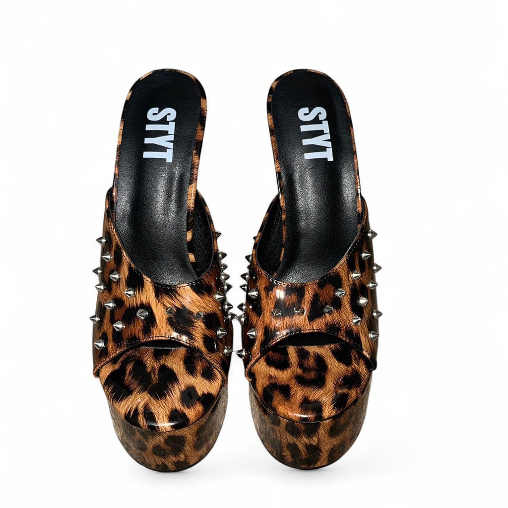 Primal Leopard Platform Heels - Brown