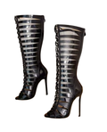 Venom Gladiator Stiletto Heels -  Black
