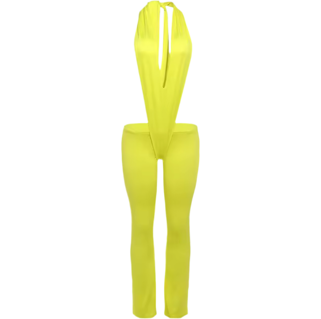 Worst Behavior Jumpsuit - Yellow