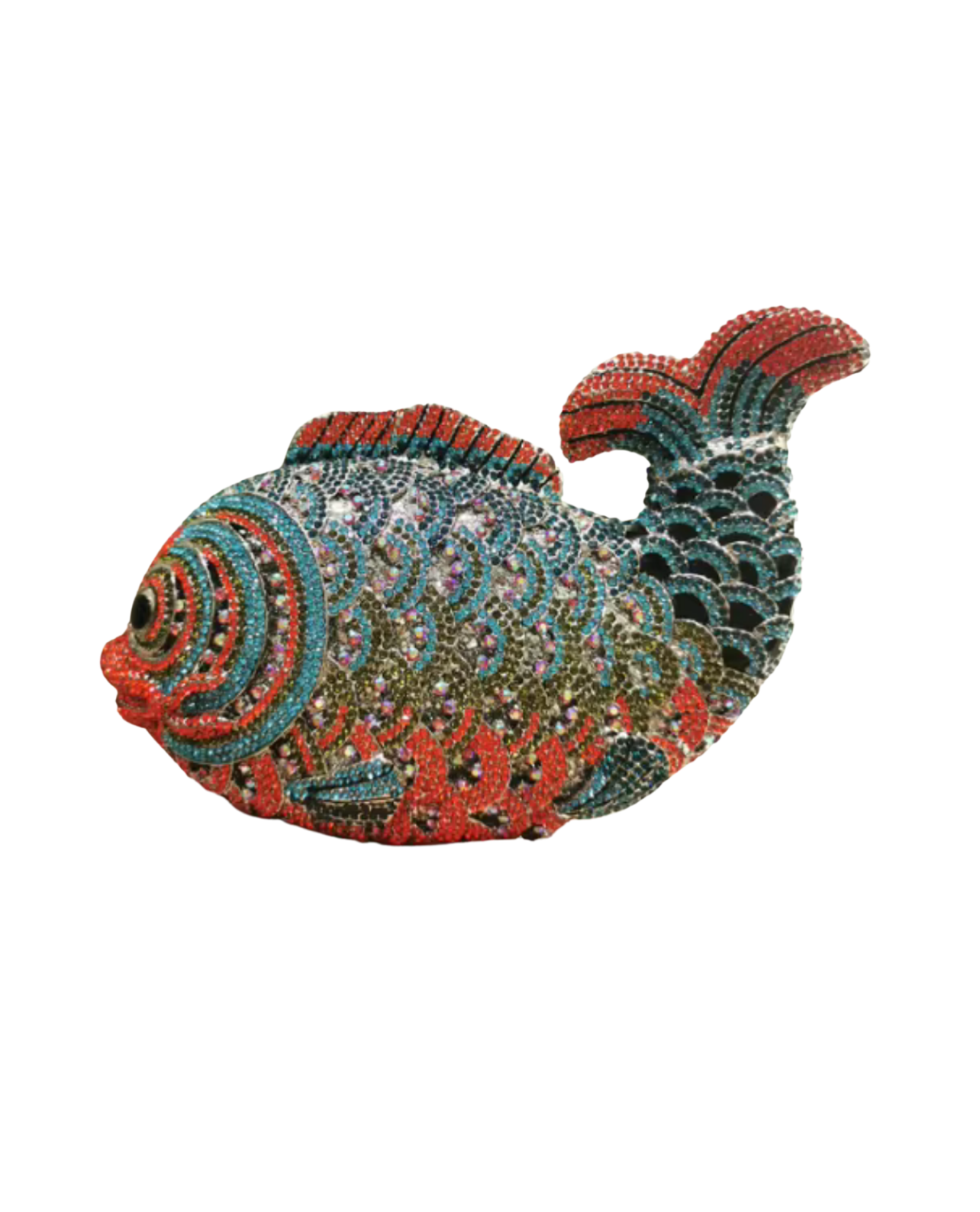 Go Fish Embellished Clutch - Orange