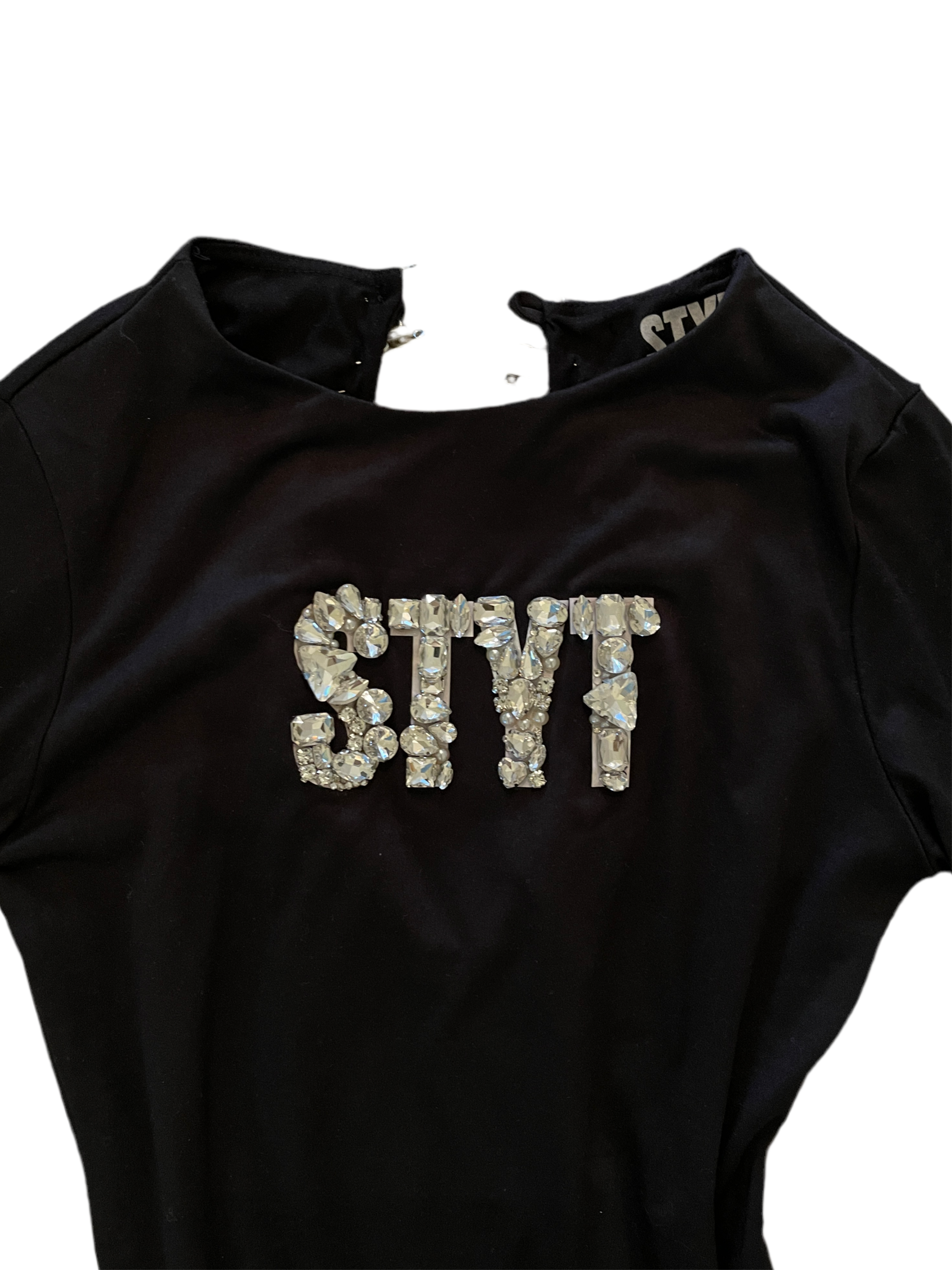 Ice Me Out Embellished Romper - Black