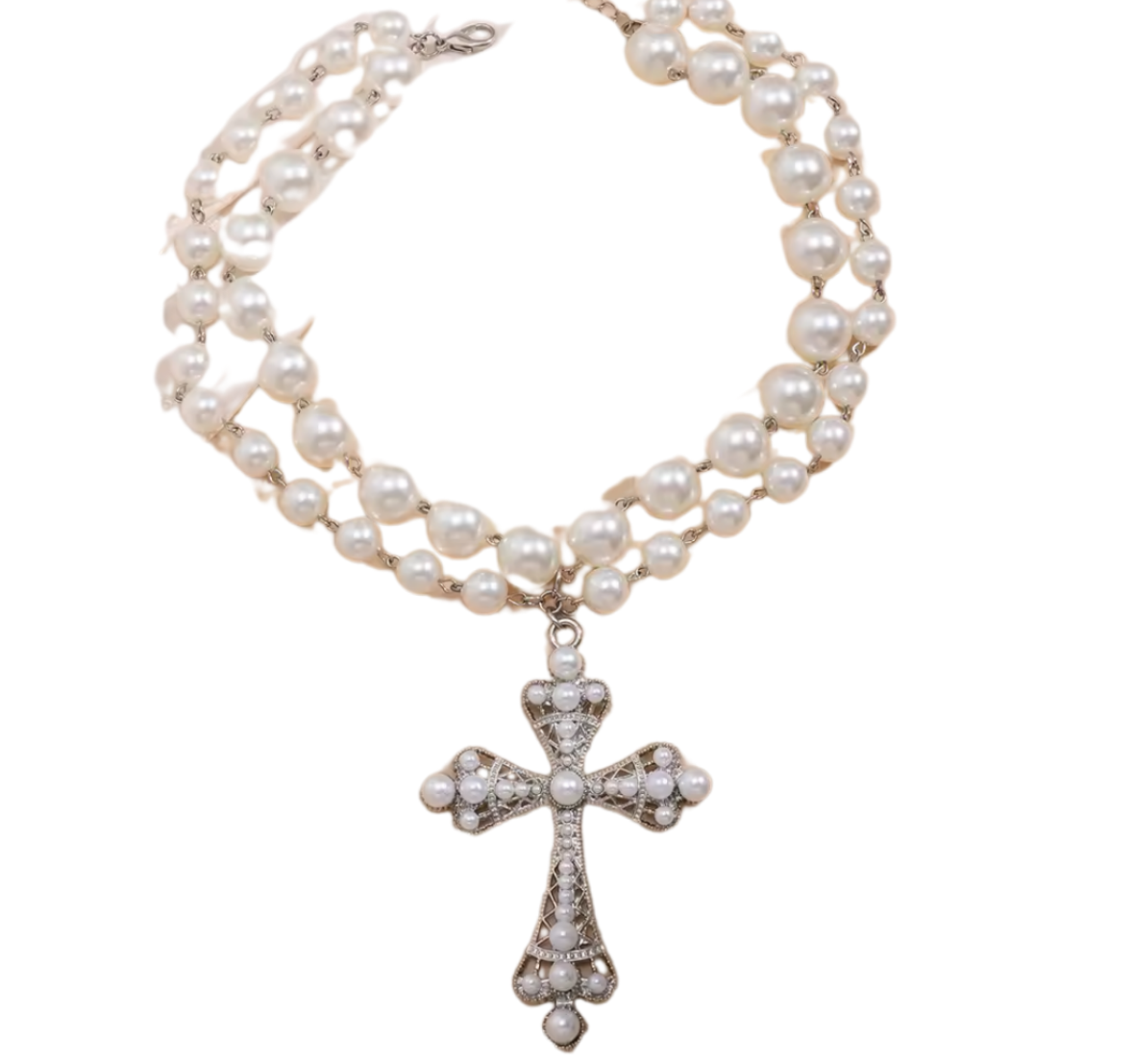 Purity Faux Pearl Necklace - Cream