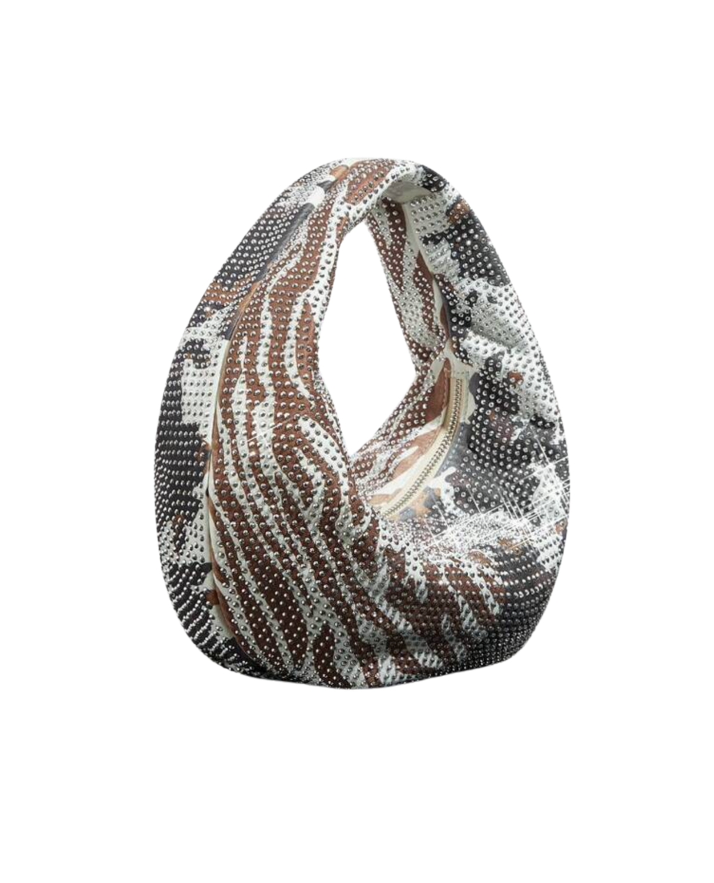 Wilding Out Embellished Handbag - Silver