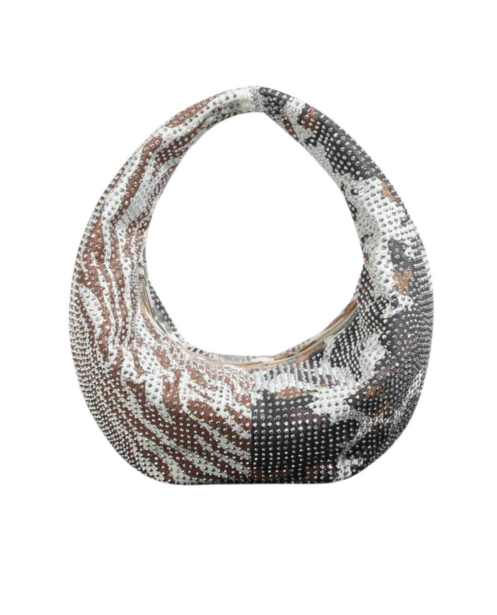 Wilding Out Embellished Handbag - Silver