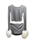 High Maintenance Lamb Skirt Set - Grey