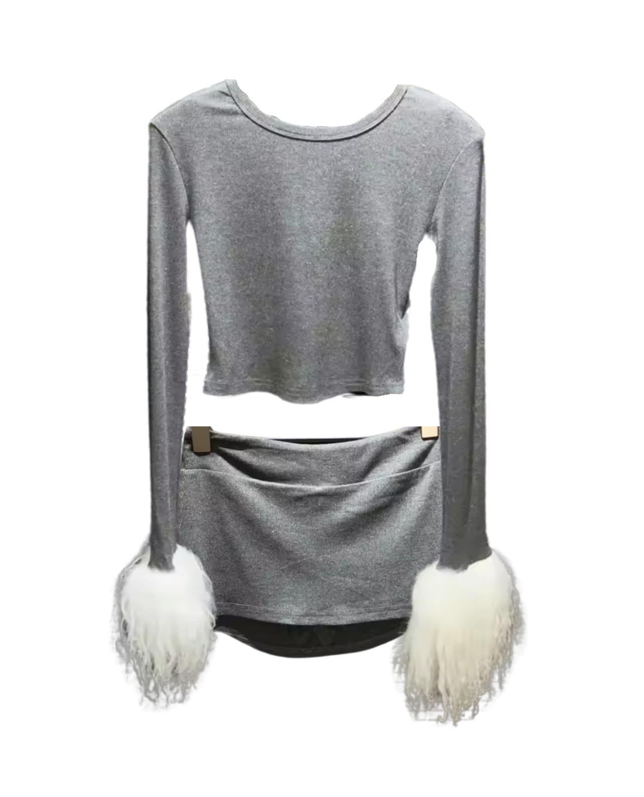 High Maintenance Lamb Skirt Set - Grey