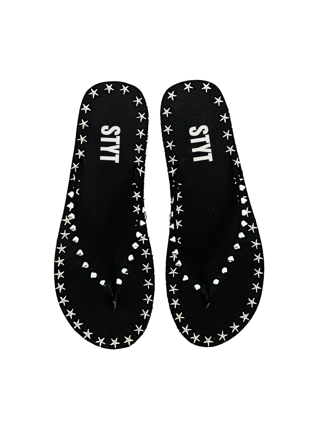 Starstruck Studded Flip Flops - Black