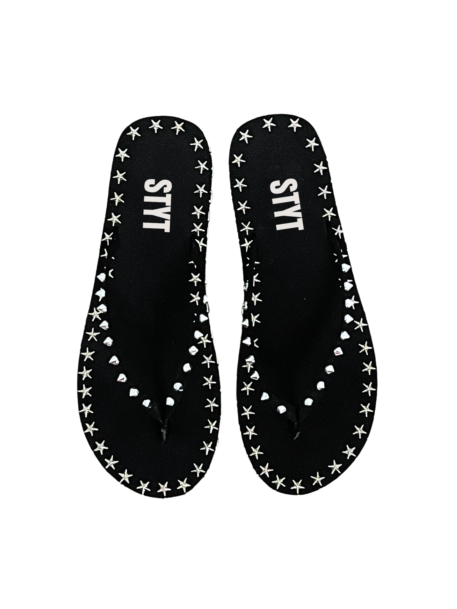 Starstruck Studded Flip Flops - Black