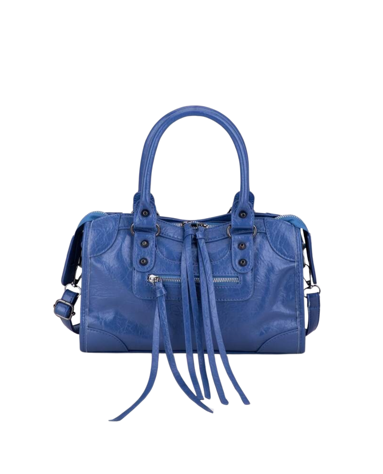 The Moment Tote Vegan Leather Handbag - Blue