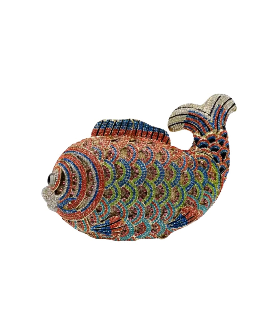 Go Fish Embellished Clutch - Orange