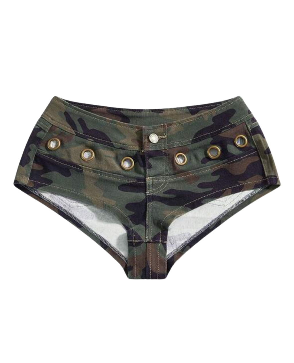 Call Me Command Micro Mini Shorts - Camouflage