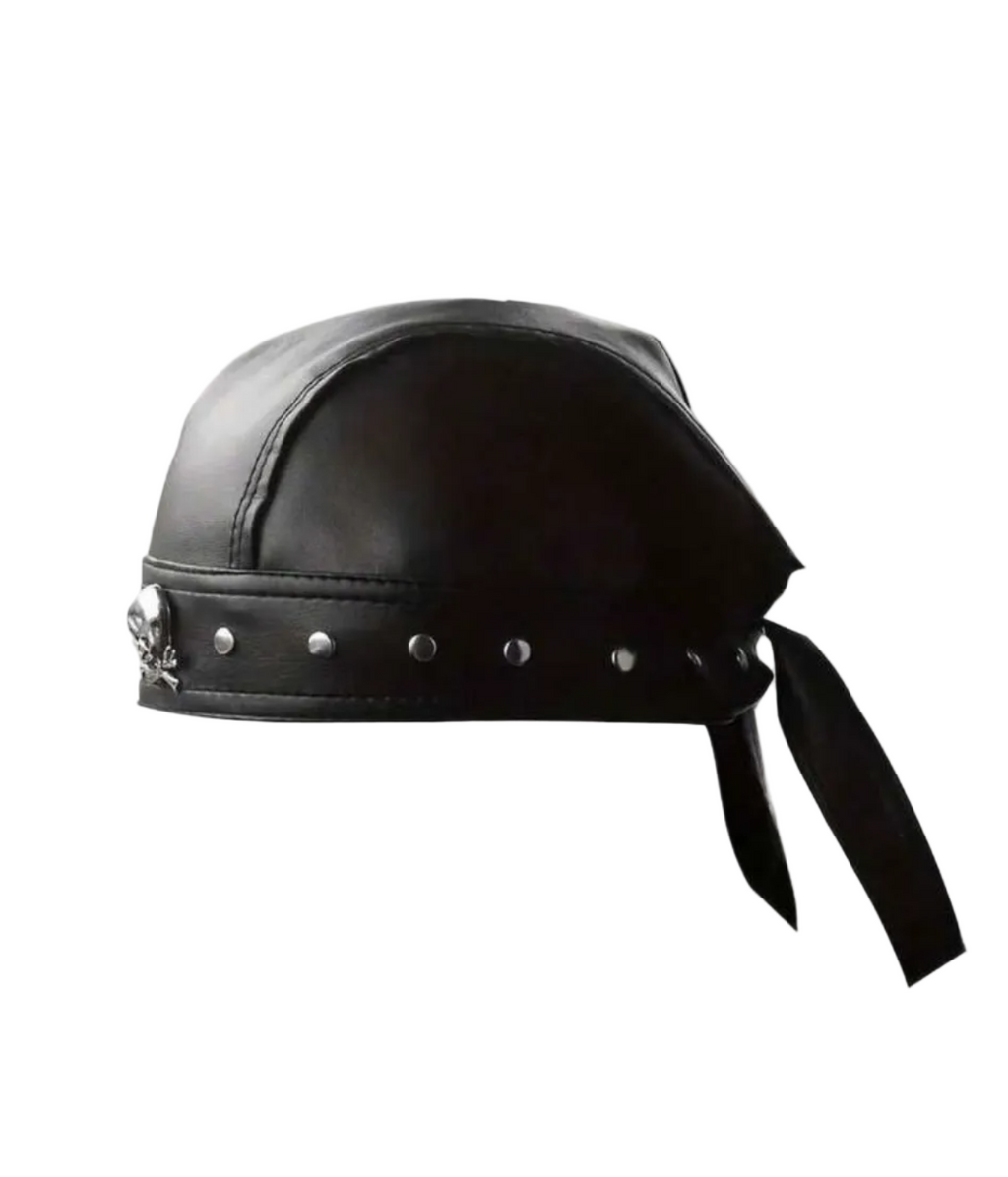 Moto Madness Vegan Leather Cap - Red