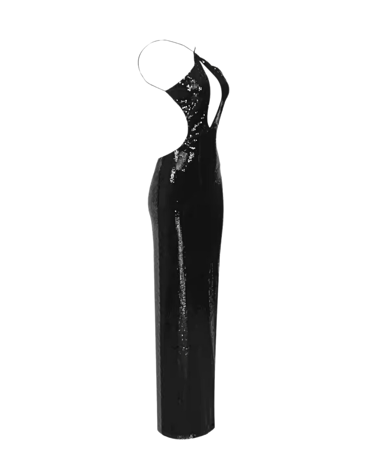 Power Play Sequin Maxi Dress - Black