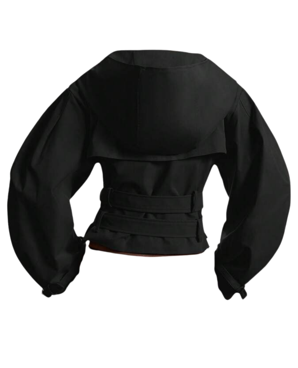 Rogue Exaggerated Trench Jacket - Black