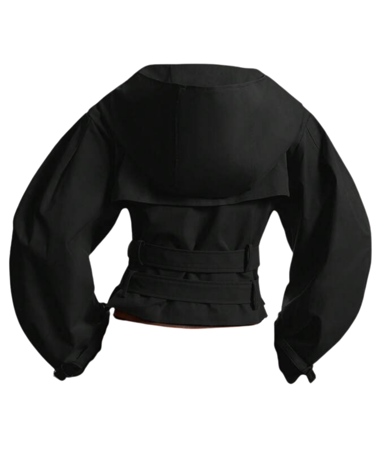 Rogue Exaggerated Trench Jacket - Black