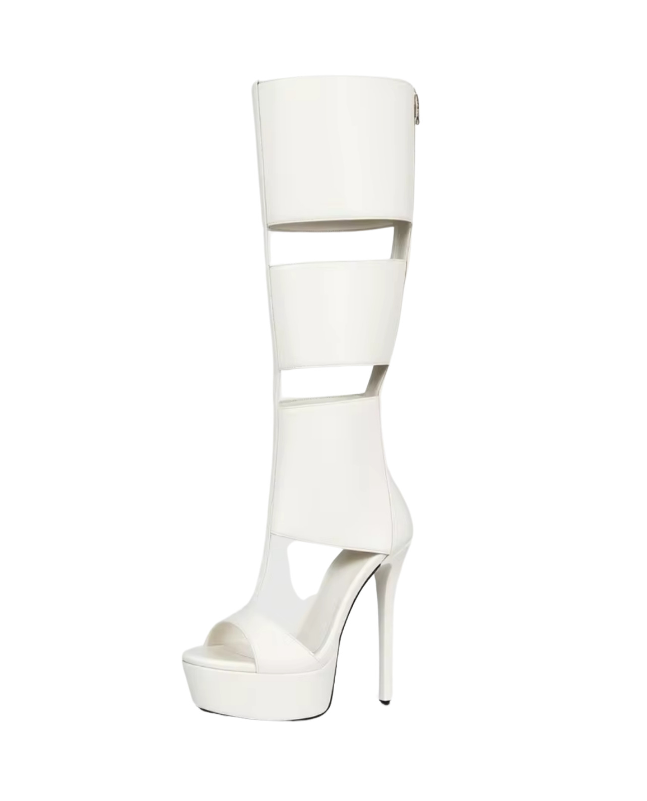 Diva Platform Gladiator Heels - Black