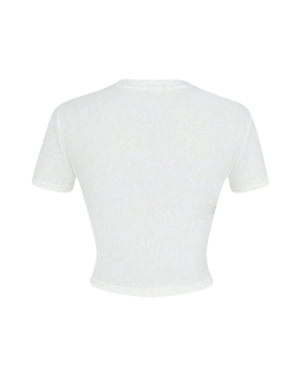 Squared Crop Tee - White