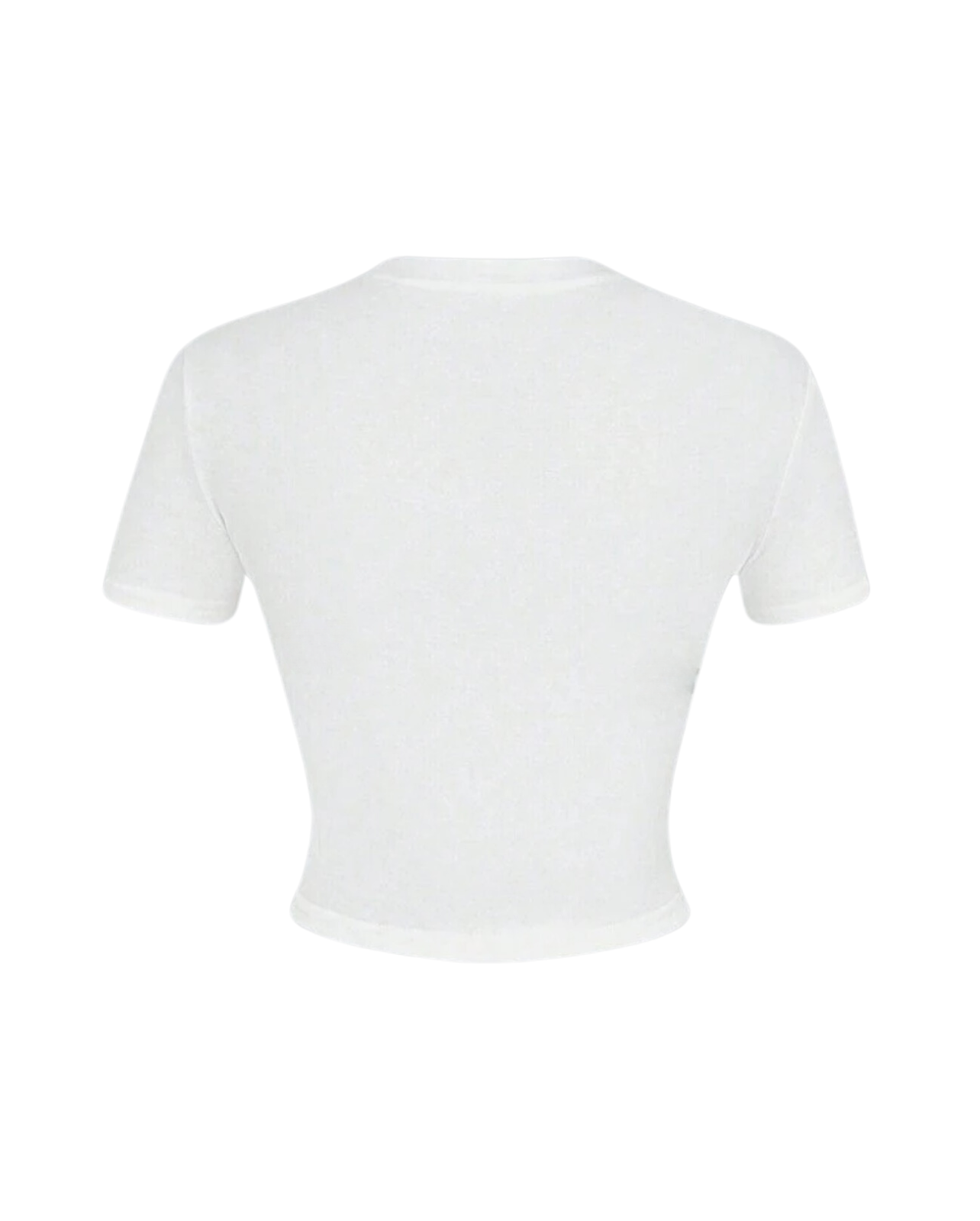 Squared Crop Tee - White