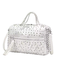 Python Top Handle Handbag - White