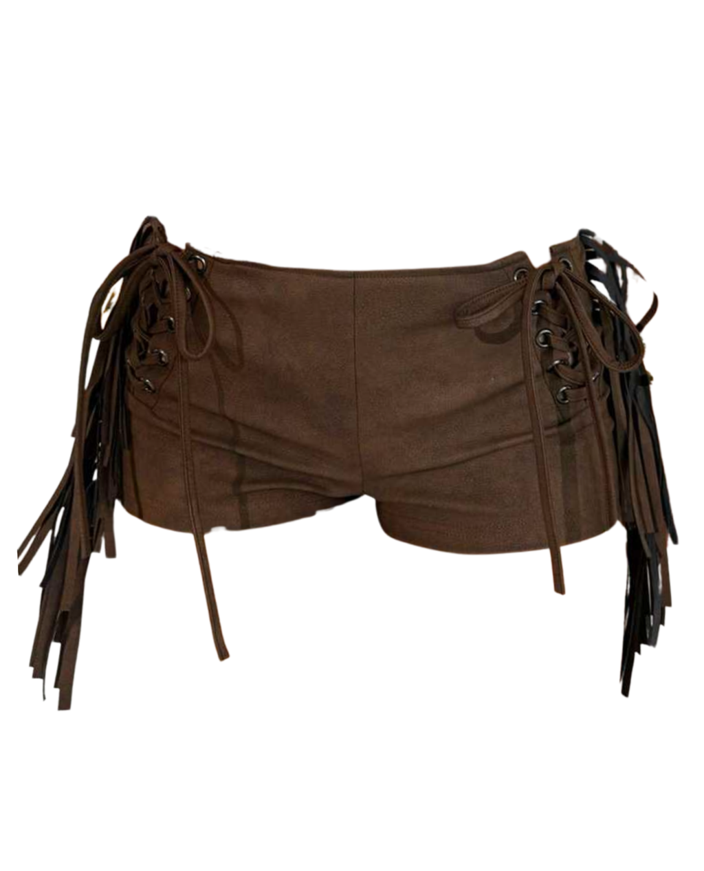 Whiplash Low Rise Micro Mini Shorts - Brown