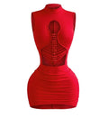 Front Row Bodycon Mini Dress - Red