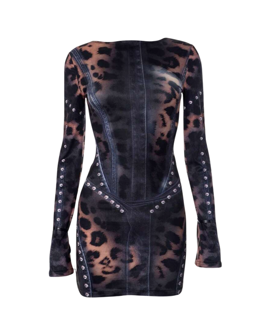 Wild Side Mini Dress - Black