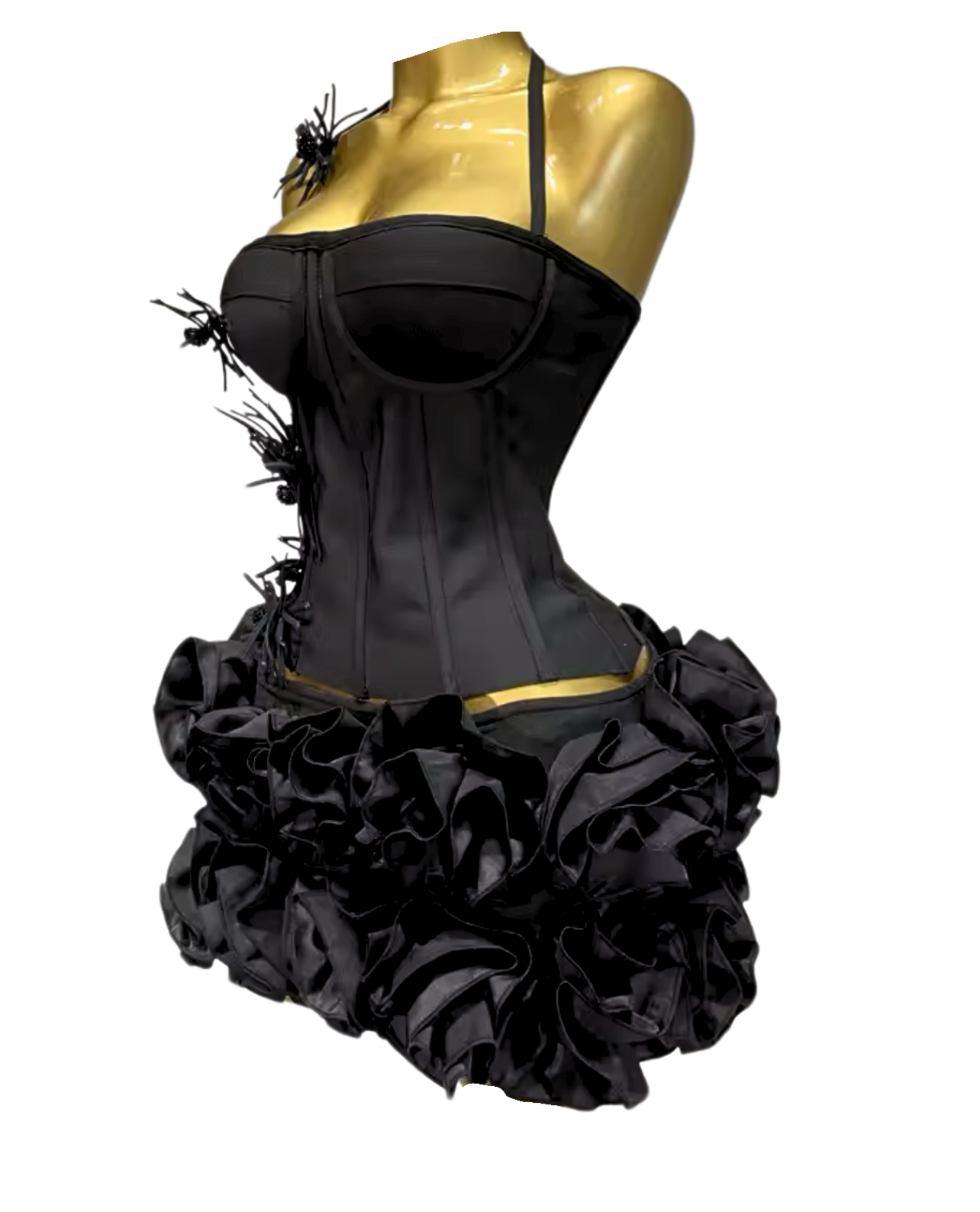 Reservation Only Mini Skirt Set - Black