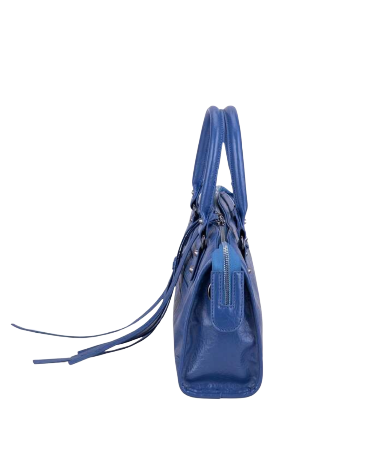 The Moment Tote Vegan Leather Handbag - Blue