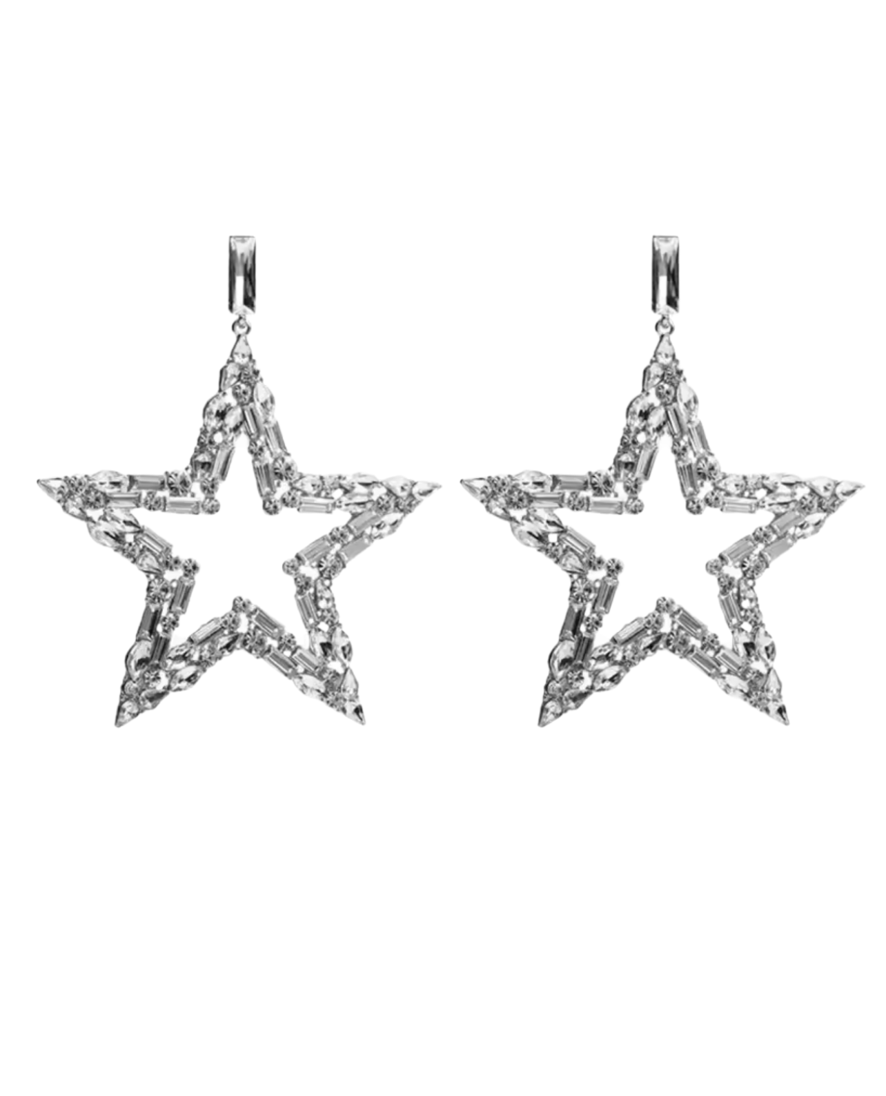 Under The Stars Oversized Earrings - Silver