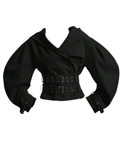Rogue Exaggerated Trench Jacket - Black