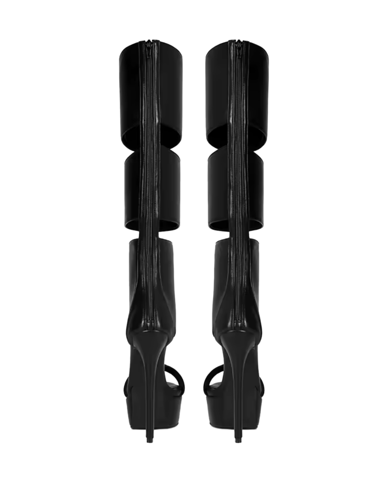 Diva Platform Gladiator Heels - Black