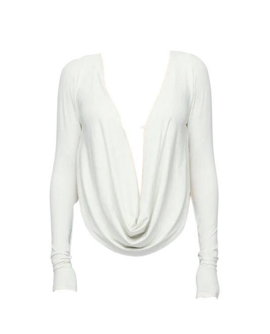 White Out Deep Plunge Top - White