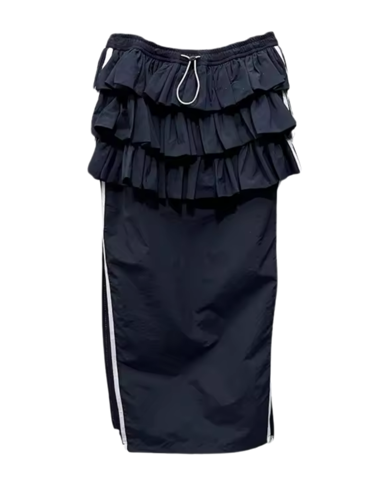On The Court Ruffled Maxi Skirt - Navy
