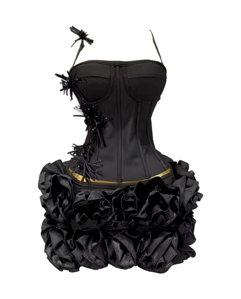 Reservation Only Mini Skirt Set - Black