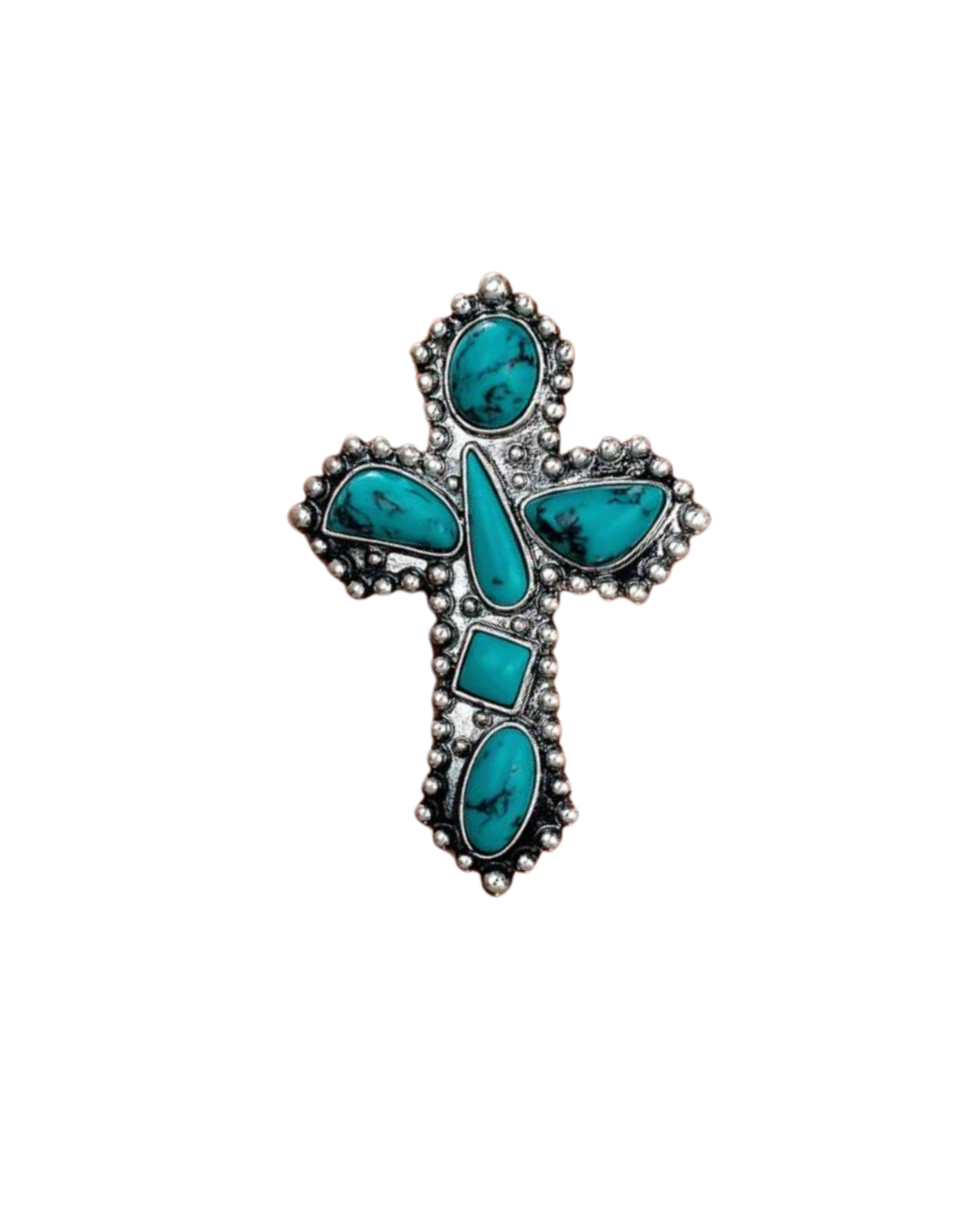 Centered Oversized Ring - Turquoise