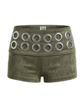 Ringleader Low Rise Micro Mini Shorts - Olive